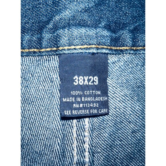 RK Mens Denim Jeans 38X29 Straight Leg Blue 100% Cotton - Picture 3 of 4